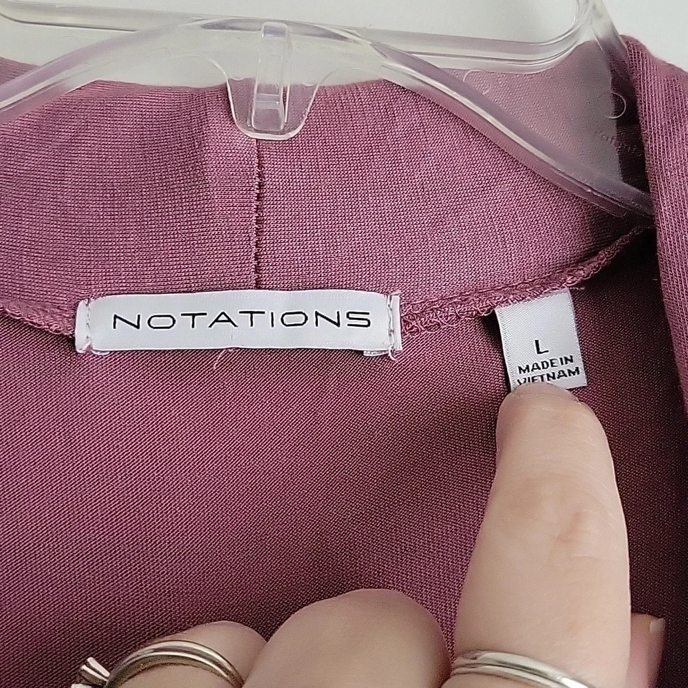 Notations Open Front Cardigan - Picture 5 of 11